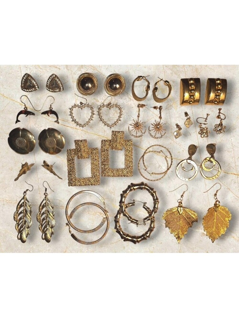 Lot of 45 Pcs of Elegant Sparkling Gold-tone & Pearl Jewelry